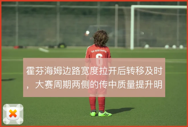 霍芬海姆边路宽度拉开后转移及时,大赛周期两侧的传中质量提升明显